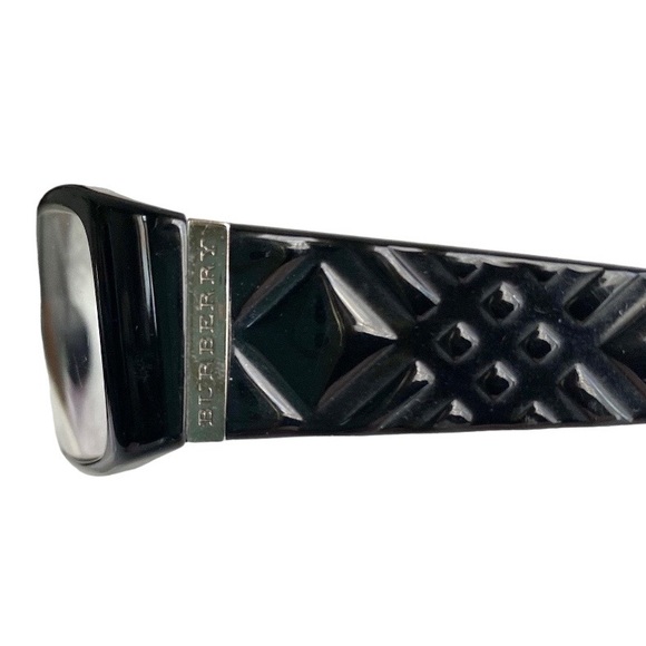 Burberry Black Rectangular Prescription Eyeglasses Geometric Quilted Design - Picture 8 of 11